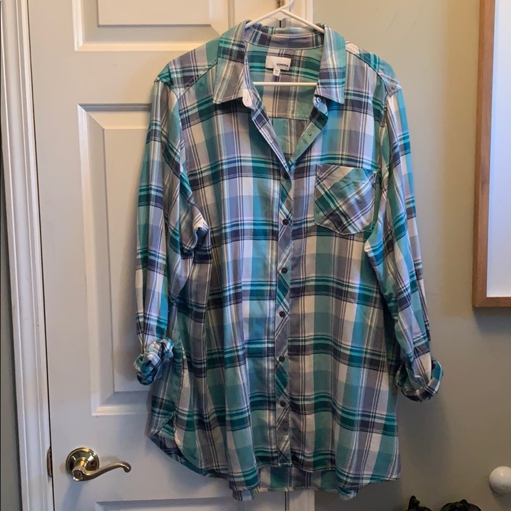 LS plaid shirt